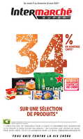 34% en avantage carte sur une sélection de produits chez Intermarché Valable du 12 au 24 août 2025