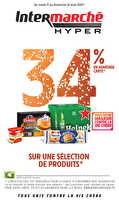 34% en avantage carte sur une sélection de produits des magasins Intermarché Valable du 12 au 24 août 2025
