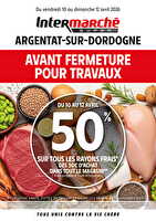 50% sur tous les rayons frais des magasins Intermarché Valable du 10 avril au 31 mars 2026