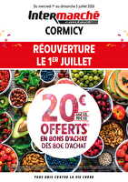 Venez découvrir notre nouveau magasin de cormicy. des magasins Intermarché Valable du 01 au 05 juillet 2026