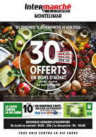 30€ offerts en bons d’achat des magasins Intermarché Valable du 12 au 14 juin 2026