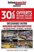 30€ offerts en bons d’achat des magasins Intermarché Valable du 09 au 14 juin 2026