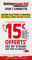 Bon d’achat rentrée ! chez Intermarché Valable du 07 au 13 septembre 2026
