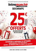 Venez découvrir notre nouveau magasin de seichamps ! chez Intermarché Valable du 30 septembre au 04 octobre 2026