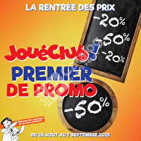 Jouéclub rentrée 2025 chez Joué Club Valable du 23 août au 07 septembre 2025
