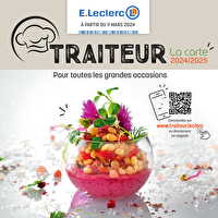 Carte traiteur permanente des magasins Leclerc Valable du 01 janvier au 31 décembre 2025