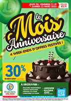 Anniversaire 3 chez Leclerc Valable du 20 au 22 mars 2025