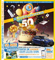Fetons nos 50 ans ...suite partie 2 chez Leclerc Valable du 17 au 29 mars 2025