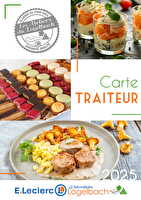 Carte traiteur 2025 chez Leclerc Valable du 31 mars au 31 décembre 2025