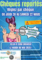 Operation cheque reporte 03 2025 chez Leclerc Valable du 20 au 22 mars 2025