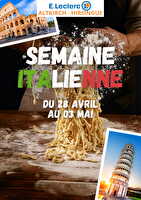 Semaine italienne chez Leclerc Valable du 28 avril au 03 mai 2025