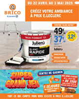 Trafic brico 5 chez Leclerc Valable du 22 avril au 03 mai 2025