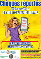 Operation cheque reporte 04 2025 chez Leclerc Valable du 17 au 19 avril 2025