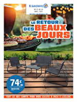 Le retour des beaux jours chez Leclerc Valable du 15 au 26 avril 2025