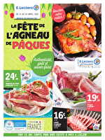 Agneau de paques chez Leclerc Valable du 14 au 19 avril 2025