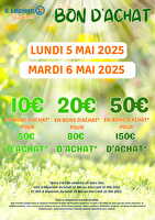 Bon d'achat mai chez Leclerc Valable du 05 au 06 mai 2025