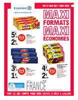 Maxi format maxi economies chez Leclerc Valable du 27 mai au 07 juin 2025