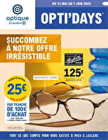 Opti'days ete chez Leclerc Valable du 13 mai au 07 juin 2025