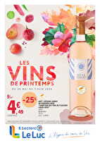 Foire aux vins de printemps chez Leclerc Valable du 20 mai au 07 juin 2025