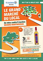 Grand marché du local  des magasins Leclerc Valable du 01 au 12 juillet 2025