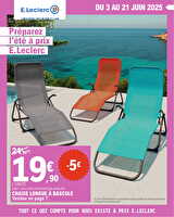 Selection depart en vacances  chez Leclerc Valable du 03 au 21 juin 2025