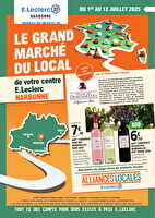 Grand marché du local  des magasins Leclerc Valable du 01 au 12 juillet 2025