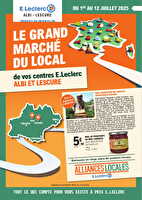 Grand marché du local  des magasins Leclerc Valable du 01 au 12 juillet 2025