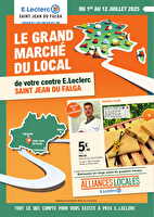 Alliances locales saint jean du falga des magasins Leclerc Valable du 01 au 12 juillet 2025