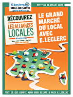 Alliances locales  des magasins Leclerc Valable du 01 au 12 juillet 2025
