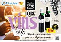 Foire aux vins ete des magasins Leclerc Valable du 02 juillet au 02 août 2025