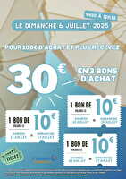 Bons d'achat 6 juillet chez Leclerc Valable du 06 juillet 2025