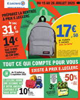 Depenser moins 15 chez Leclerc Valable du 15 au 26 juillet 2025