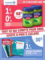 Depenser moins 17 des magasins Leclerc Valable du 10 août 2025
