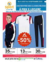 Rdc sport 2025 des magasins Leclerc Valable du 09 août 2025