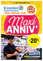 Anniversaire #1 des magasins Leclerc Valable du 17 août 2025