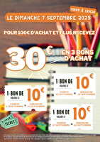 Bons d'achat 7 septembre chez Leclerc Valable du 05 septembre 2025