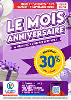 Anniversaire 3 chez Leclerc Valable du 09 septembre 2025
