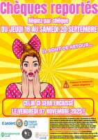 Operation cheque reporte 09 2025 des magasins Leclerc Valable du 16 septembre 2025