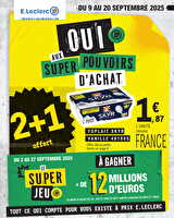 Super pouvoirs d'achat chez Leclerc Valable du 07 septembre 2025
