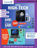 Spécial high tech chez Leclerc Valable du 26 octobre 2025