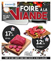 Foire a la viande des magasins Leclerc Valable du 05 octobre 2025
