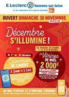 Operation dimanche 30 novembre 2025 des magasins Leclerc Valable du 24 au 30 novembre 2025