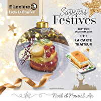 Carte traiteur festive des magasins Leclerc Valable du 25 novembre au 31 décembre 2025
