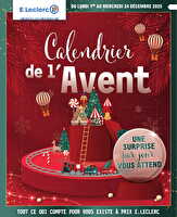Calendrier de l avent 2025 e-catalogue chez Leclerc Valable du 01 au 24 décembre 2025