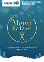 Pros traiteur interne  chez Leclerc Valable du 01 au 31 décembre 2025