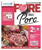 Foire au porc 2 chez Leclerc Valable du 25 au 29 novembre 2025