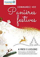 Prospectus panieres festives chez Leclerc Valable du 20 novembre au 31 décembre 2025