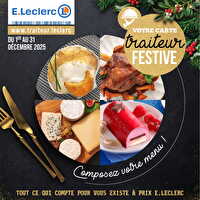 Carte traiteur festive - mixte chez Leclerc Valable du 18 novembre au 31 décembre 2025