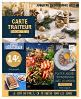 Carte traiteur spécial fêtes chez Leclerc Valable du 18 novembre au 31 décembre 2025
