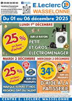 Calendrier de l'avent 3 chez Leclerc Valable du 01 au 06 décembre 2025